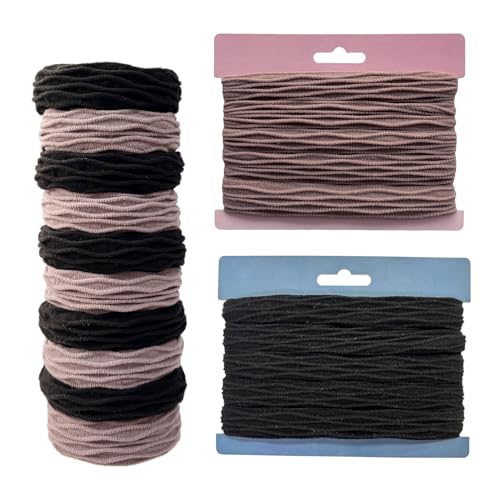 Lilac Purple Seamless Nylon Hair Ties for Thick & Curly Hair - No Damage, 10 Pack