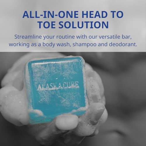 Alaskacube 3% Menthol Cooling Soap Bar - Refreshing 3-in-1 Body Wash