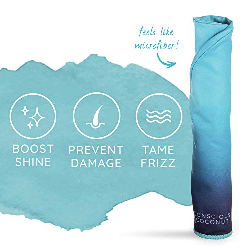 Conscious Coconut Sustainable Quick Dry Hair Towel Wrap for Frizz-Free Hair