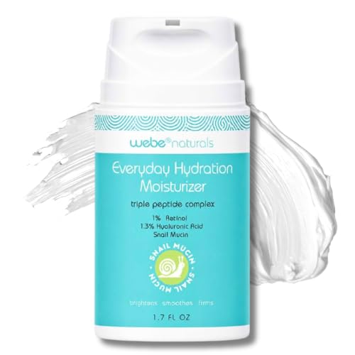 WEBE Hydration Snail Mucin Moisturizer 1.7oz - Anti-Aging Face Cream with Hyaluronic Acid & Retinol