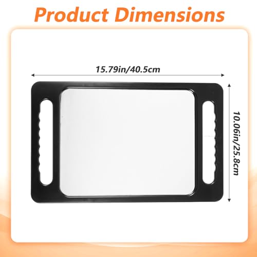 Large Handheld Barber Mirror with Dual Handles - Unbreakable Salon Mirror
