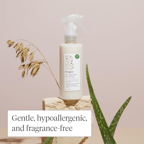 Briogeo Be Gentle, Be Kind Aloe + Oat Milk Ultra Soothing Detangling Spray | Fragrance-Free Leave-In for Sensitive Scalp & Hair | Silicone-Free | Vegan & Cruelty-Free | 6 fl oz