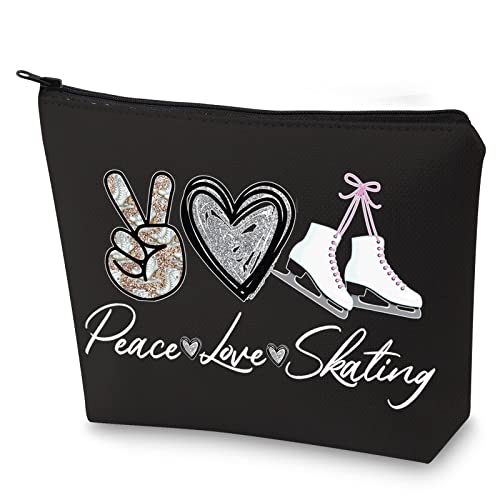 WZMPA Peace Skating Ice Skating Makeup Bag Figure Skating Gift with Zipper - Inspired by Peace Love Skating