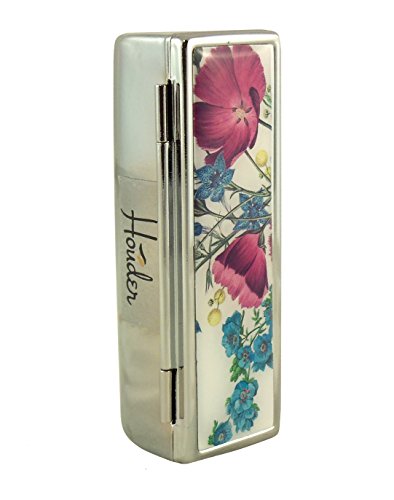 Houder Designer Lipstick Case with Mirror - Violets Velvet Holder