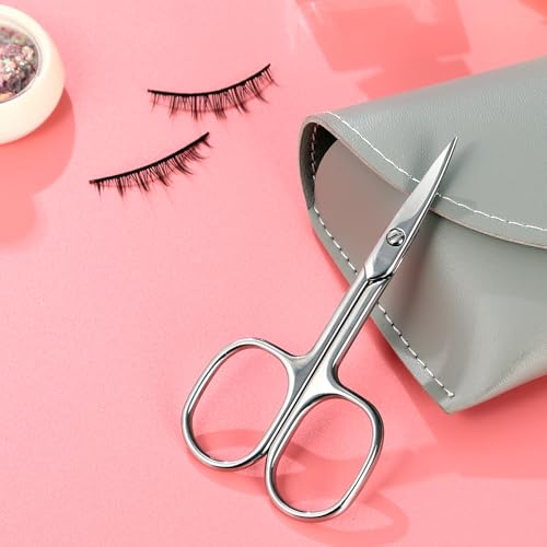 LIVINGO Left-Handed Curved Nail Scissors for Precise Manicure & Cuticle Care