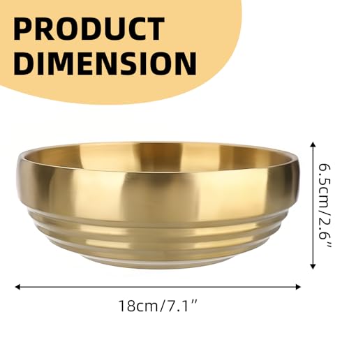 7.4-Inch Gold Decorative Bowl - Modern Centerpiece for Home Decor