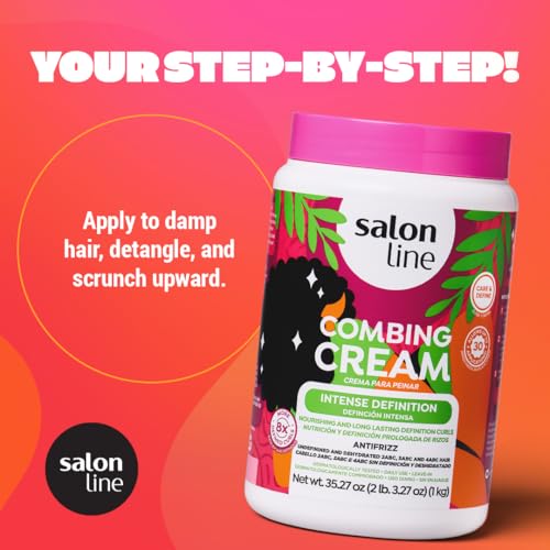 Salon Line Curl Defining Leave-In Hair Cream 35.27oz for Wavy & Curly Hair