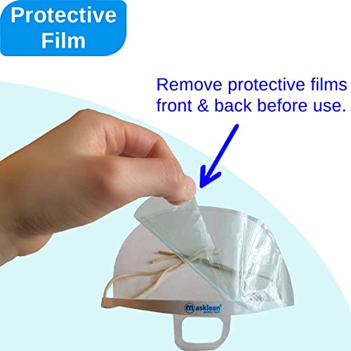 Reusable Anti-Fog Face Shield Masks - 5 Pack with Pouch