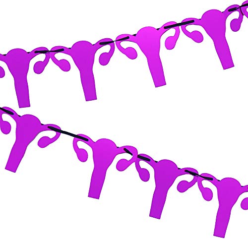 Metallic Pink Uterus Banner for Girl Power Celebrations