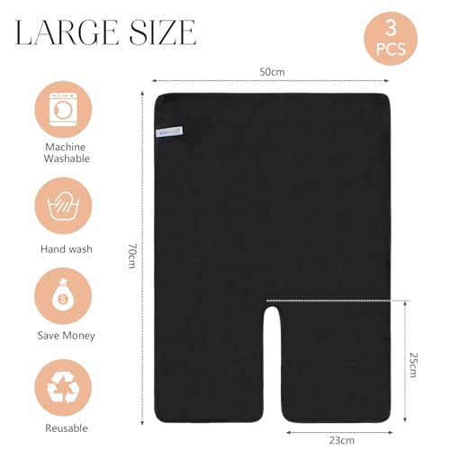 SINLAND Microfiber Esthetician Facial Towel with Breathing Slit, 70x50cm