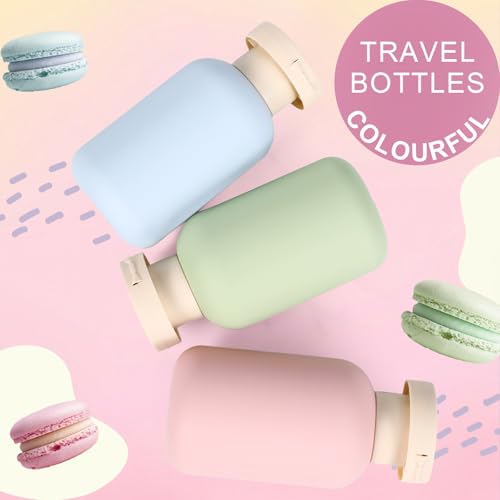 ASEVAT Leak-Proof Travel Bottles Set for Toiletries, TSA Approved, 10 oz, Refillable Squeeze Containers