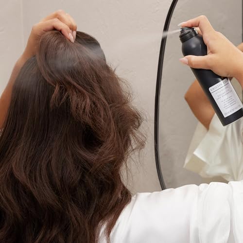 Kristin Ess Brunette Dry Shampoo for Dark Brown Hair with Vitamin C, 4 oz (Black Pack)