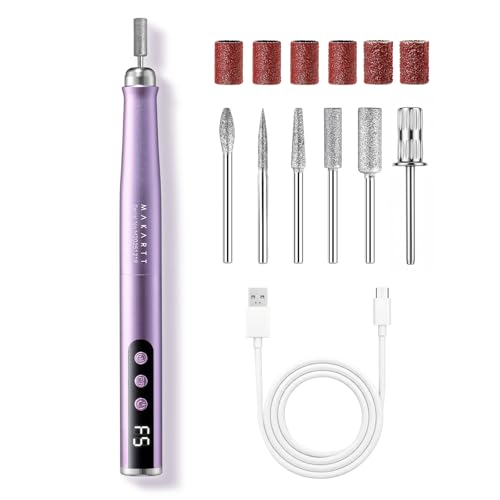 Makartt Cordless Nail Drill - 25000RPM Electric E-File for Gel Removal