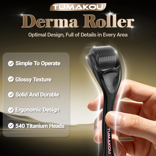 TUMAKOU Microneedling Derma Roller for Face & Scalp - 0.25mm