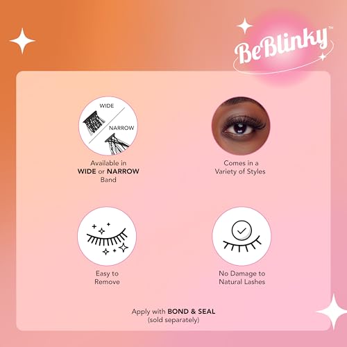 BeBlinky False Eyelash Extension Kit - 120 Narrow Band Clusters (9mm-16mm)