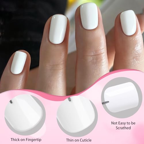 LoveOurHome White Short Square Press On Nails with Glue & Tabs - 168pc