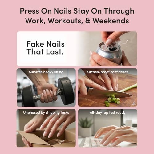 Glamnetic Polka In Positano Press On Nails - Short Almond 30 Pc Kit