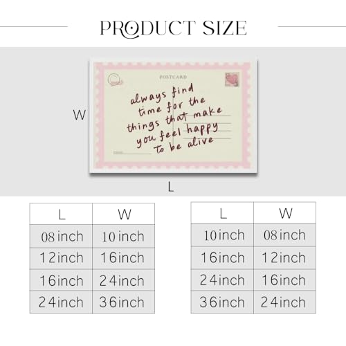 Vintage Pink Inspirational Wall Art - Positive Quote Poster 8x10
