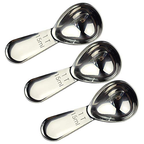 CoaGu 3-Pack 15ml Stainless Steel Coffee Scoops for Precision Brewing