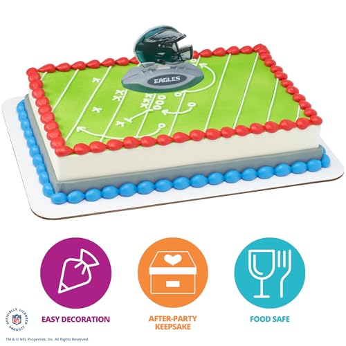 NFL Philadelphia Eagles Cake Topper - Reusable Football Helmet Decoration