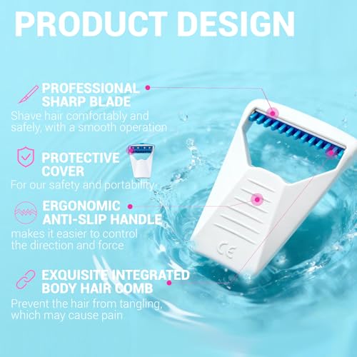 Disposable Shaving Razors 50 Pcs with Protective Covers – Portable, Dry/Wet, Individually Packaged