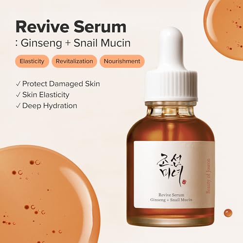 Beauty of Joseon Revive Serum: Snail Mucin & Ginseng for Glowing Skin 30ml
