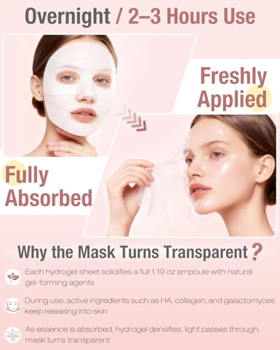 Bio-Collagen Hydrogel Sheet Mask - Deep Hydration & Firming, 5 Pack