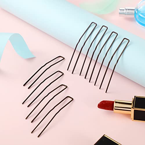 Brown 3-Inch U-Shaped Hair Pins for Buns & Hairstyles - 36 Pack