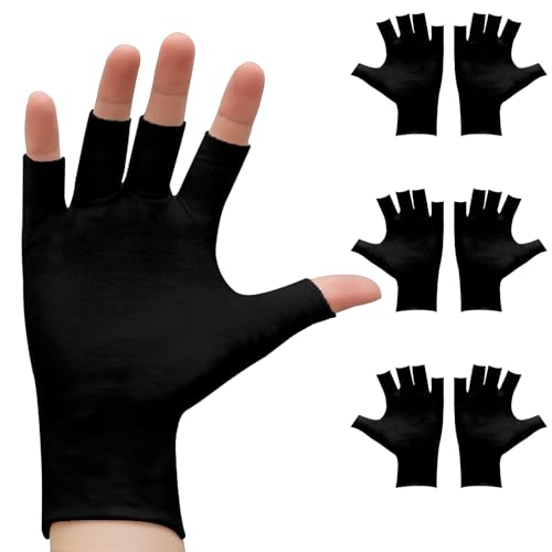 Fingerless Cotton Gloves for Moisturizing & Skincare | Touchscreen-Friendly