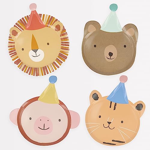 Meri Meri Safari Disposable Plates - Pack of 8 for Kids Parties