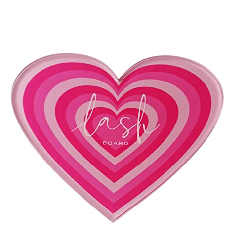 Heart-Shaped Acrylic Eyelash Extension Grafting Palette - 12x9cm