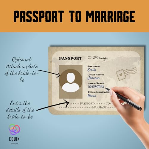 Passport to Marriage Bachelorette Party Game for Bride-to-Be