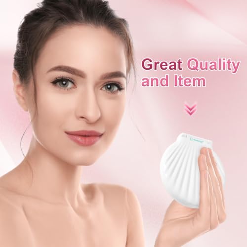 E-MAKEUP White Compact Mirror - 2x/1x Travel Makeup Mirror