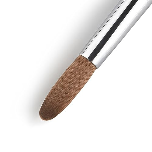 KADS 16# Pure Kolinsky Acrylic Nail Brush - Oval Crimped RedWood Handle