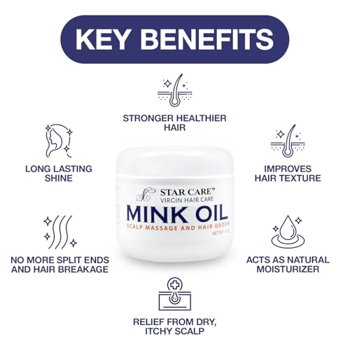 Mink Oil Hair Care for Scalp Relief & Hydration - 4oz