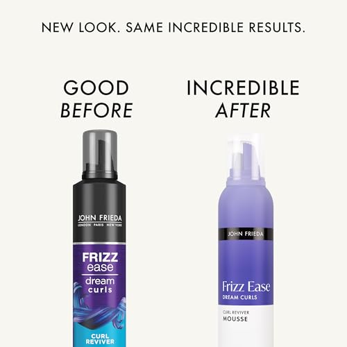 John Frieda Frizz Ease Curl Reviver Mousse, 7.2 Oz (Pack of 2) - Anti Frizz
