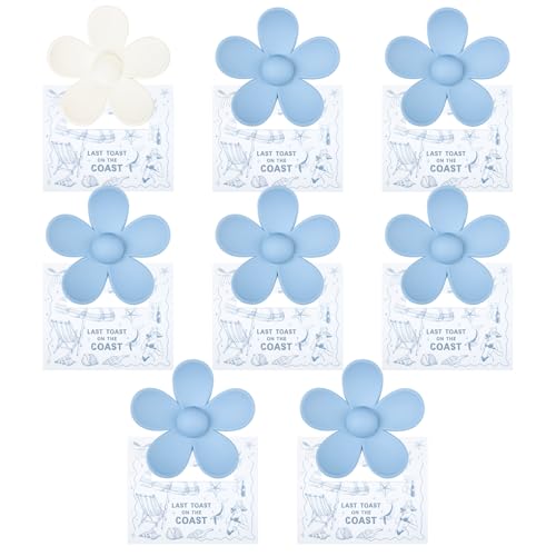 DEEKA 8-Pack Flower Hair Claw Clips - Bridesmaid Proposal Gift Set