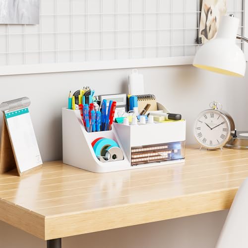 Yieach Large White Makeup Organizer with Drawer - Skincare & Beauty Storage