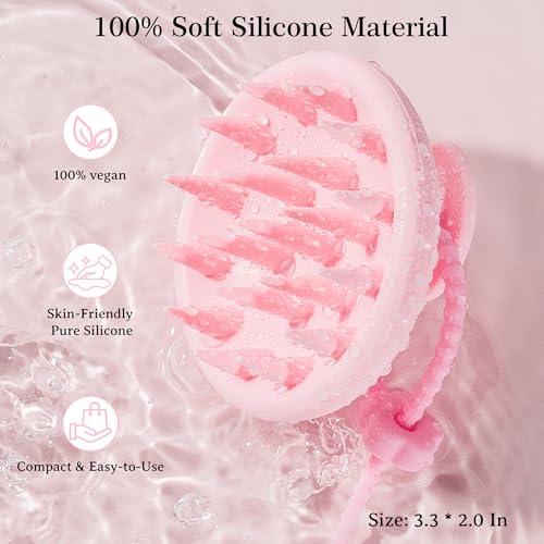 STYLEMATE 4PC Hair Care Set - Detangling Comb & Scalp Massager
