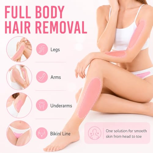 Hair Removal Cream for Women, Face & Body Hair Remover Depilatory Cream with Spatula, Botanical Formula for Legs, Arms, Underarms, Bikini Line, Upper Lip & Chin, Soft Silky Finish