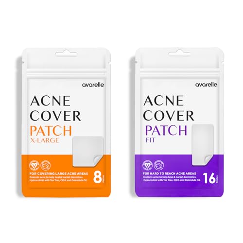 Avarelle Hydrocolloid Acne Patches with Tea Tree Oil - 8 XL