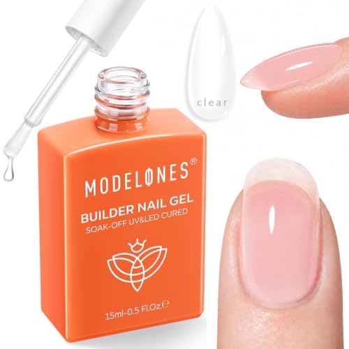 Modelones Clear Builder Nail Gel for Stronger Nails - UV/LED Cured