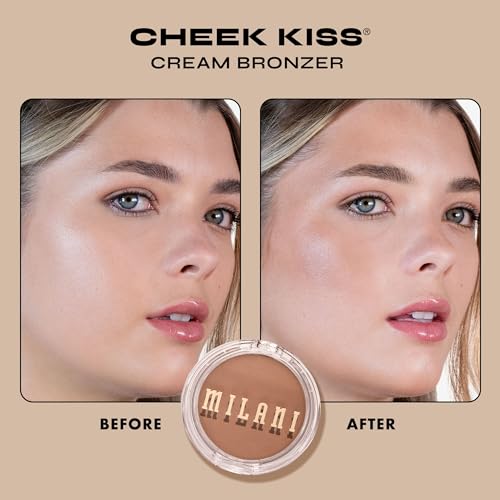 Milani Cheek Kiss Cream Bronzer - Hey Honey | Ultra-Blendable, Nourishing Formula