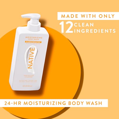 Native Moisturizing Body Wash with Shea Butter & Almond - 18 oz