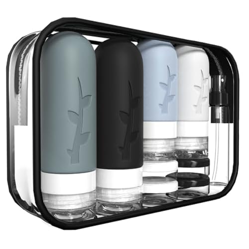 18pack Travel Bottles for Toiletries,TSA Approved Silicone Travel Containers for Toiletries,Leak Proof Refillable Liqus Shampoo And Conditioner travel Essentials toiletry Bottles