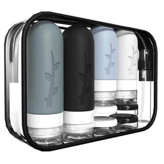 18pack Travel Bottles for Toiletries,TSA Approved Silicone Travel Containers for Toiletries,Leak Proof Refillable Liqus Shampoo And Conditioner travel Essentials toiletry Bottles