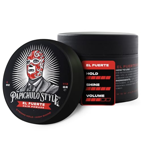 Papichulo Style Deluxe Pomade El Fuerte - Strong Hold, High Shine, 4 oz