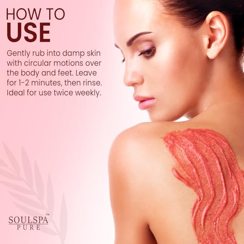 Rose & Almond Body and Foot Scrub with Dead Sea Salt - 10 oz