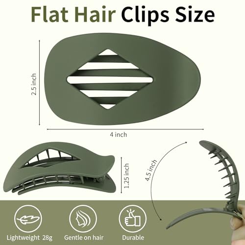 CHANDAT 10 Pack No-Slip Flat Hair Clips for Women - Hot Seller Colors