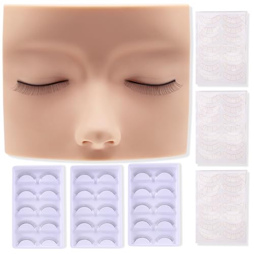 Eyelash Extension Practice Kit with Mannequin Head & Practice Lashes for Beginners